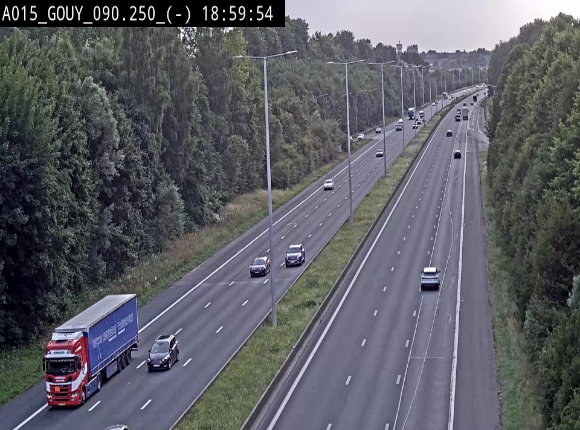 Webcam autoroute Belgique - Gouy-lez-piéton - E42 - BK 90.3