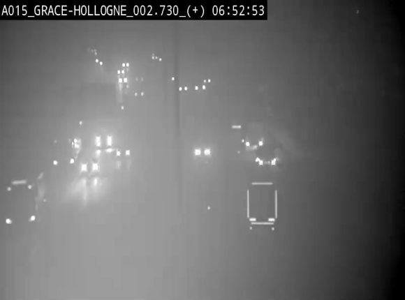 Webcam E42/A15 à Grâce-Hollogne, à proximité de la jonction avec l'A604. Vue orientée vers Namur
