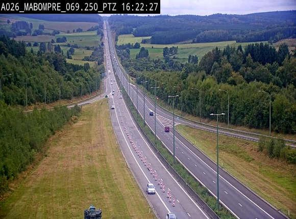 Webcam E25 (A26) à Mabompré. Vue orientée vers Liège