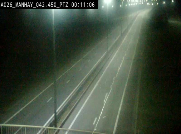 Webcam autoroute A26/E25 à hauteur de Manhay, à la jonction avec la N651 en direction de Liège - BK 42.4
