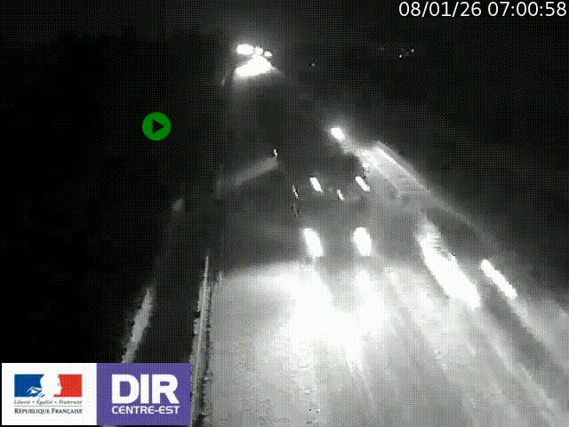 Webcam sur le contournement de Valence, sur la Nationale 7, à la jonction avec la N532, caméra orientée vers Grenoble