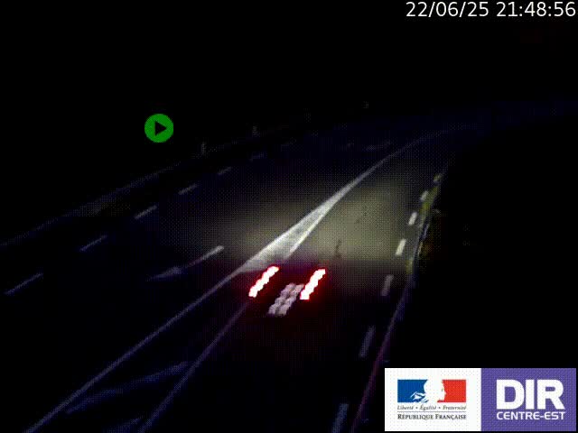 Webcam sur le col Pin Bouchain, vue orientée vers Roanne, en provenance de Lyon sur la nationale 7 (N7)