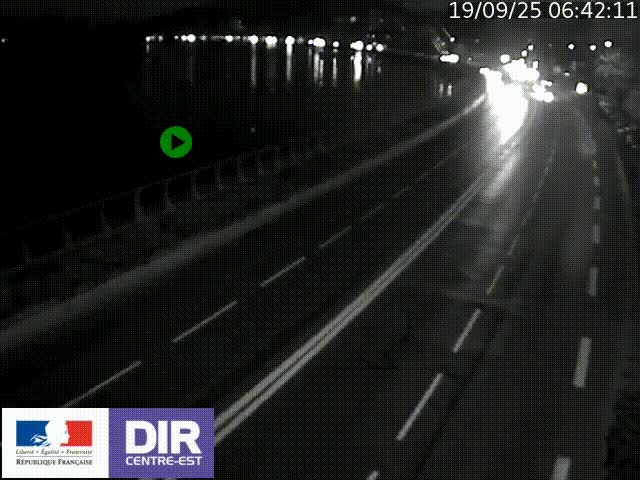 Webcam sur le quai Parjot à Vienne, aux Portes de Lyon, sur la Nationale 7, à la jonction avec le boulevard du Rhône-nord (D1407), caméra orientée vers Lyon