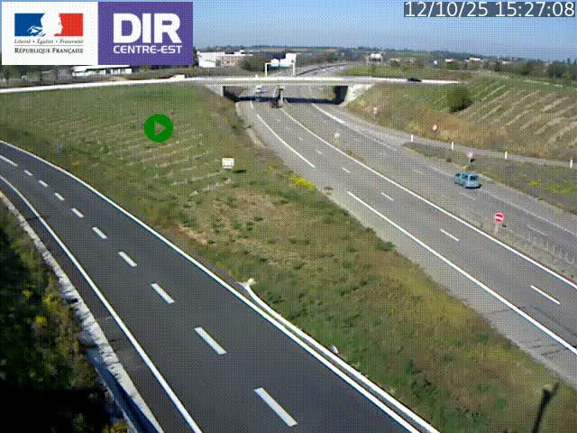 Webcam sur le contournement de Valence, sur la Nationale 7, caméra orientée vers Lyon