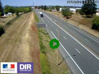 Webcam à Mably, à proximité de Roanne en direction de Moulins sur la N7