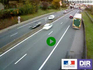 Caméra autoroutière sur l'A47 à hauteur de Givors, a proximité de Lyon. La webcam est orientée vers Lyon