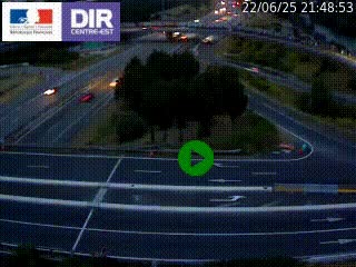 Webcam traffic à Grenoble-sud sur l'autoroute A480. Vue orientée vers l'entrée et la sortie de Grenoble