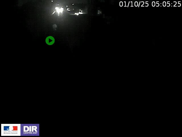 Webcam à Bron sur l'A43 à la jonction avec le boulevard périphérique de Lyon (D383). Vue orientée vers Lyon