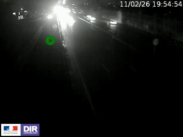 Webcam à Bron sur l'A43 à la jonction avec le boulevard périphérique de Lyon (D383). Vue orientée vers Lyon