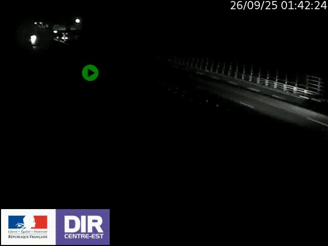 Caméra trafic à la jonction entre l'A46 (Rocade-est de Lyon) et l'A42 à hauteur de Vault-en-Velin en direction de Marseille