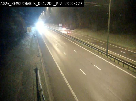 Webcam E25/A26 à Aywalle, à hauteur de Spa. Vue orientée vers Liège