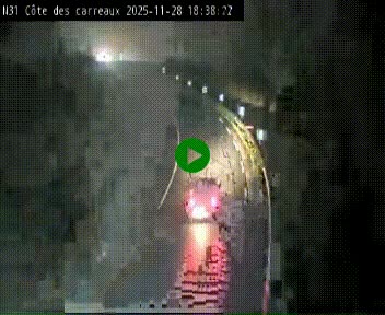 Webcam en haut de la Côte des Carreaux sur la N31 à Avesnes-en-Bray. Vue orientée vers Rouen