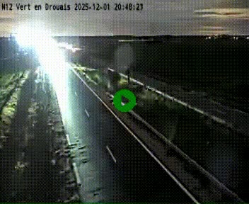 Webcam à hauteur de Vert-en-Drouais sur la N12, en périphérie de Dreux. Vue orientée vers Alençon