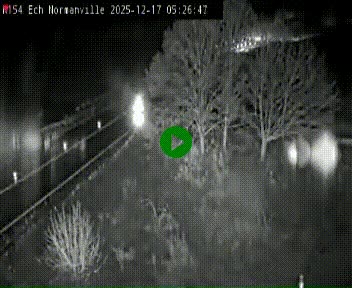 Webcam à hauteur du Leclerc Normanville sur la N154. Vue orientée vers Rouen