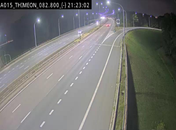 Caméra trafic Belgique - Thiméon - E42, jonction avec A54 (E420) direction La Louvière/Charleroi - BK 82.82