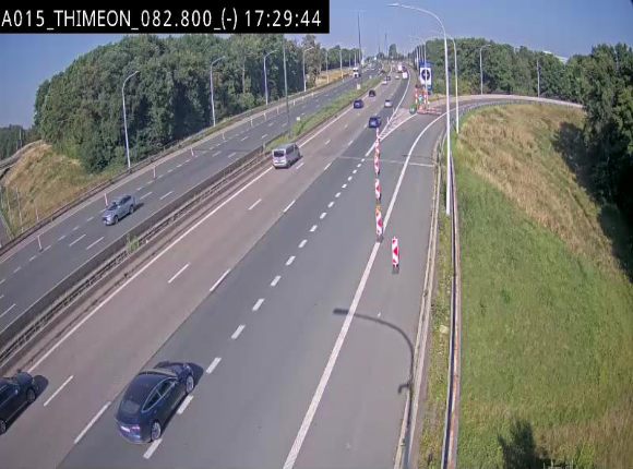 Caméra trafic Belgique - Thiméon - E42, jonction avec A54 (E420) direction La Louvière/Charleroi - BK 82.82