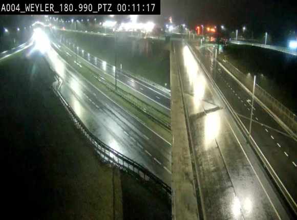 Webcam à la jonction entre la N81 et l'E411 à hauteur de la sortie 32 Longwy/Messancy à Arlon. Vue orientée vers Bruxelles