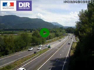 Caméra trafic à Meylan sur la Rocade-Sud de Grenoble en direction d'Aix-en-Provence