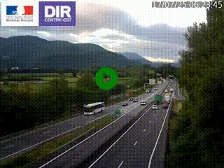 Caméra trafic à Meylan sur la Rocade-Sud de Grenoble en direction d'Aix-en-Provence