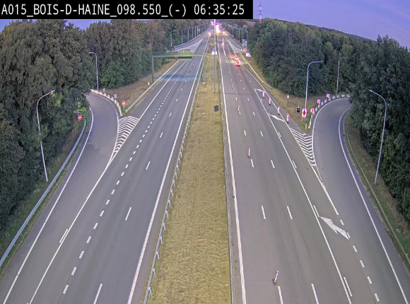 Webcam autoroute Belgique - Bois d'Haine - E42 - BK 98.6