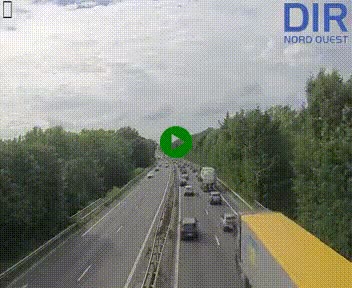 Webcam sur le périphérique de Caen (N814) à l'est de la ville, à Mondeville hauteur de la sortie 2, Presqu'île-Rives de l'Orne, au bout de l'autoroute A13