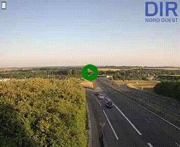 Webcam au début de l'A84 sur le périphérique Ouest de Caen (N814) à hauteur de la sortie 9, Porte de Bretagne
