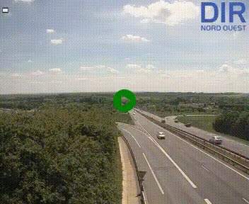 Webcam au début de l'A84 sur le périphérique Ouest de Caen (N814) à hauteur de la sortie 9, Porte de Bretagne