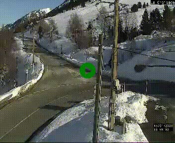 Webcam au carrefour de la croisade, à la jonction entre la N22 et la N320, avant le poste de douane franco-andorrane. Webcam à 1790 mètres d'altitude