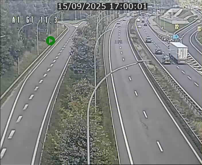 Traffic live webcam Luxembourg Senningerberg - A1 direction Allemagne - BK 11.3