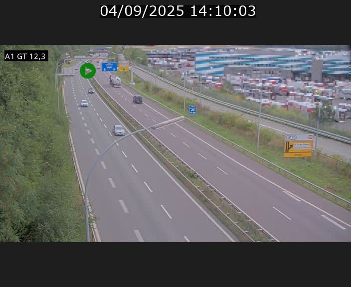 Traffic live webcam Luxembourg Senningerberg - A1 direction Allemagne - BK 12.3