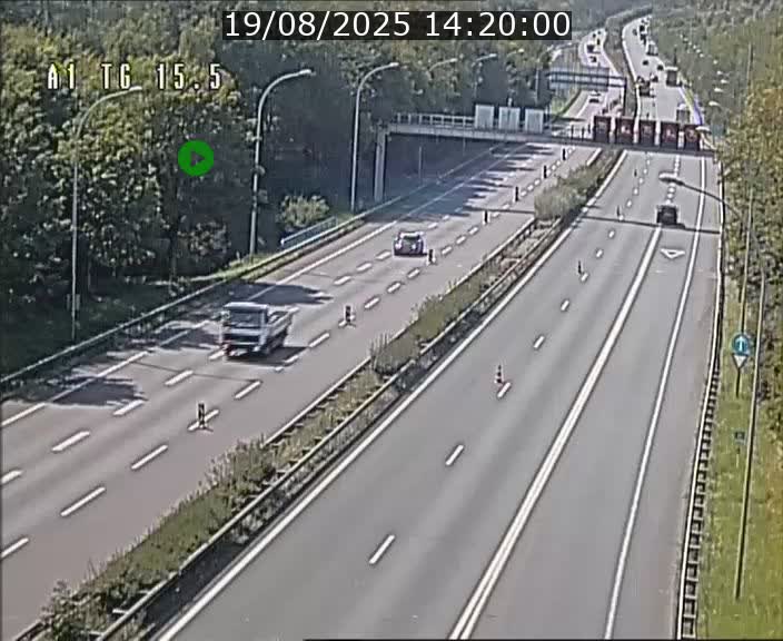 Traffic live webcam Luxembourg Munsbach - A1 direction Luxembourg - BK 15.5
