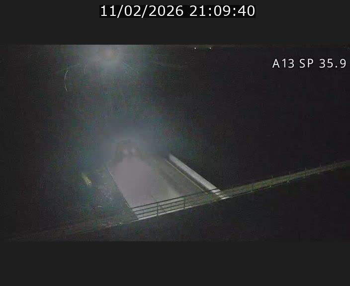 Webcam trafic sur A13 à l'entrée ouest du tunnel Markusbierg à Remerschen. Vue orientée vers Mondorf-les-Bains.