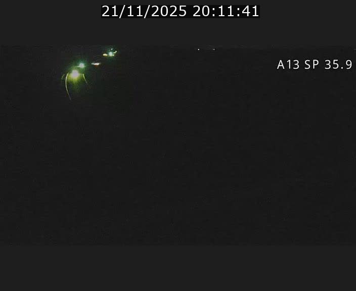Webcam trafic sur A13 à l'entrée ouest du tunnel Markusbierg à Remerschen. Vue orientée vers Mondorf-les-Bains.