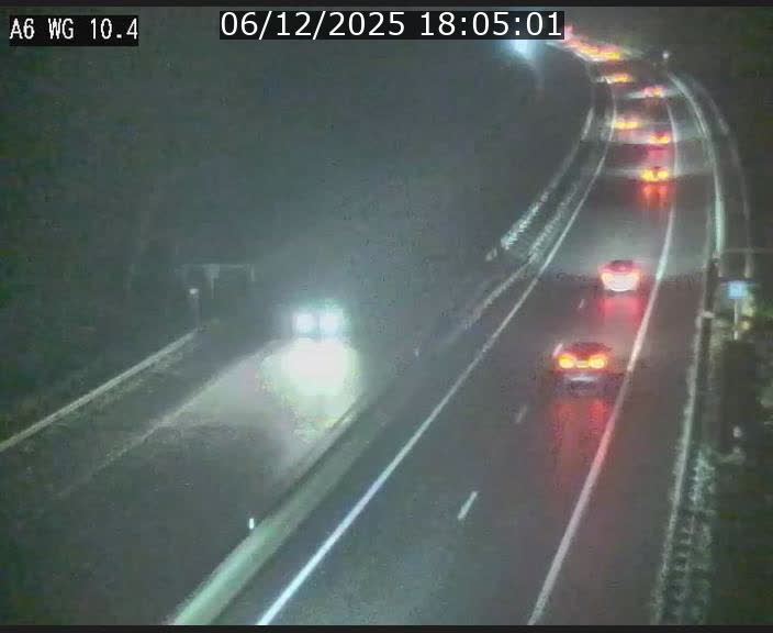 Traffic live webcam Luxembourg Mamer - A6 - BK 10.4 - direction Luxembourg/France/Allemagne