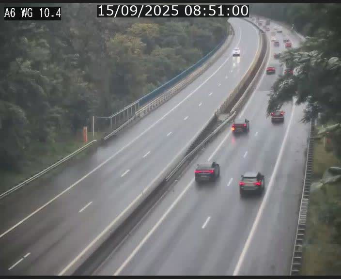Traffic live webcam Luxembourg Mamer - A6 - BK 10.4 - direction Luxembourg/France/Allemagne