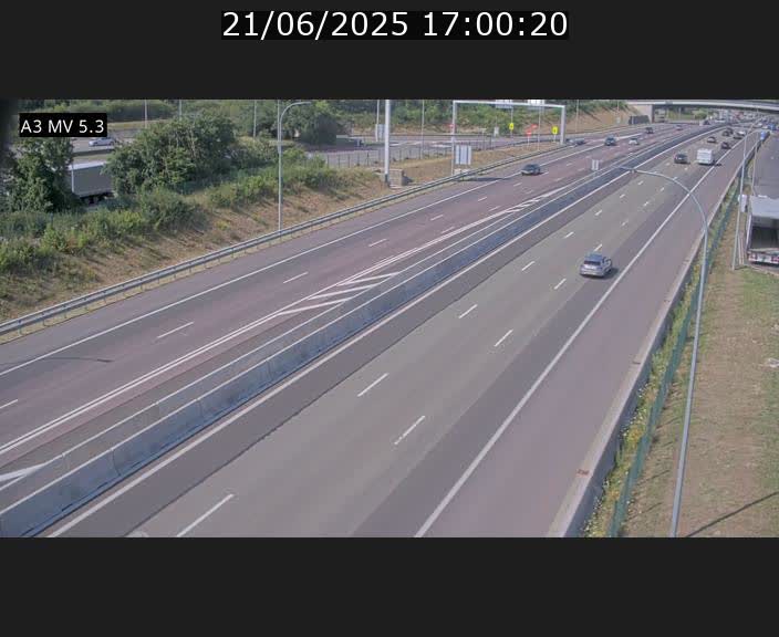 Webcam à l'Aire de Berchem au Luxembourg sur l'A3. Vue orientée vers la France