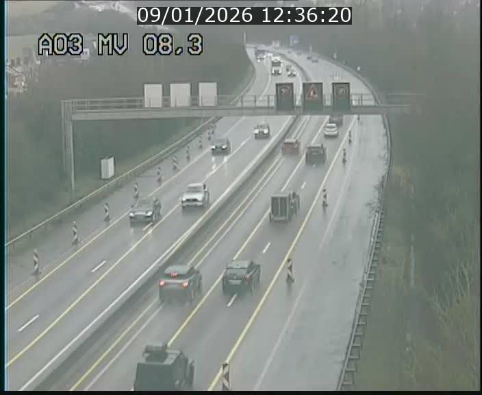 Webcam Autoroute après la Croix de Bettembourg en direction de Luxembourg sur l'A3