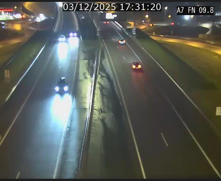 Caméra trafic Luxembourg - A7, Tunnel Gousselerbierg, sortie sud, direction rond-point Lorentzweiler (BK 9.9)