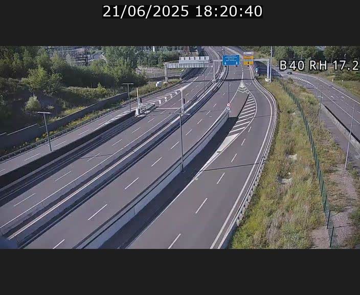 Webcam sur le contournement d'Esch Belval à hauteur de la sortie Université de Luxembourg. Vue orientée vers Luxembourg