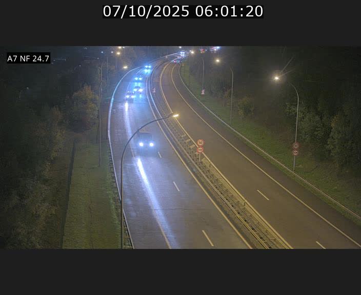 Caméra trafic Luxembourg - A7, Schieren direction Mersch