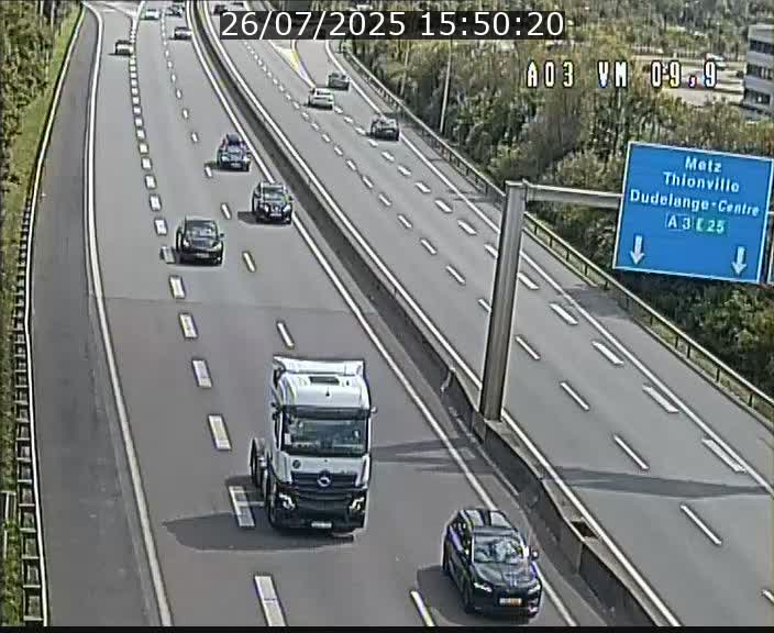 Webcam Autoroute à la Croix de Bettembourg - A3 - BK 9.9 - direction France