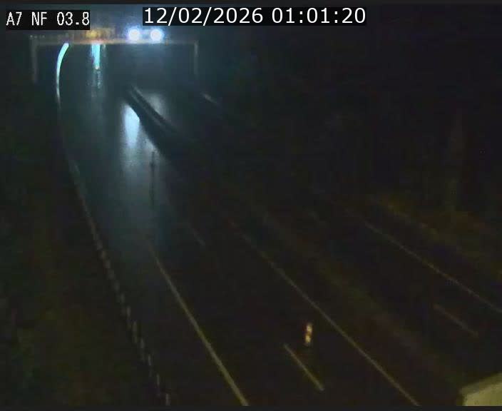 Webcam autoroute A7 au Luxembourg à la sortie du Tunnel Stafelter vers le Nord