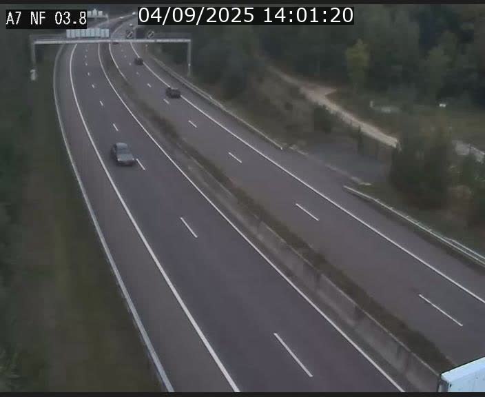 Webcam autoroute A7 au Luxembourg à la sortie du Tunnel Stafelter vers le Nord