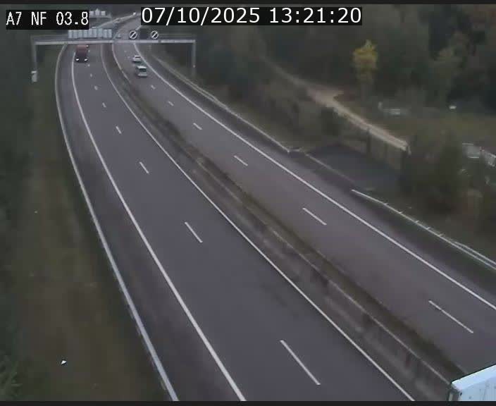 Webcam autoroute A7 au Luxembourg à la sortie du Tunnel Stafelter vers le Nord