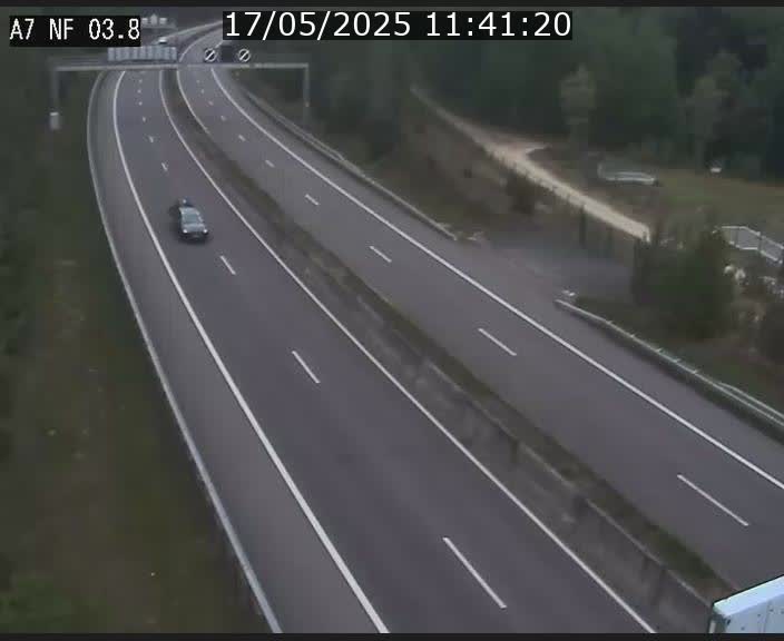 Webcam autoroute A7 au Luxembourg à la sortie du Tunnel Stafelter vers le Nord