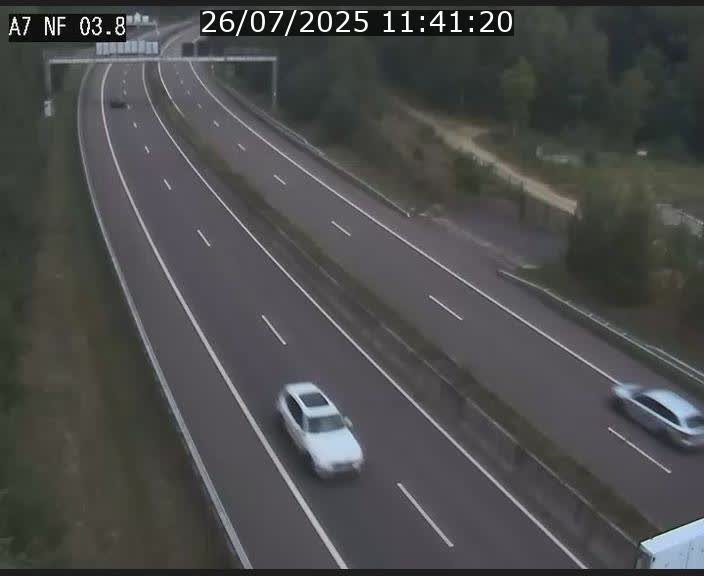 Webcam autoroute A7 au Luxembourg à la sortie du Tunnel Stafelter vers le Nord