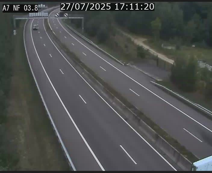 Webcam autoroute A7 au Luxembourg à la sortie du Tunnel Stafelter vers le Nord