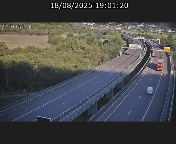 Caméra trafic Luxembourg - A7, Tunnel Gousselerbierg, sortie sud, direction rond-point Lorentzweiler (BK 10.8)