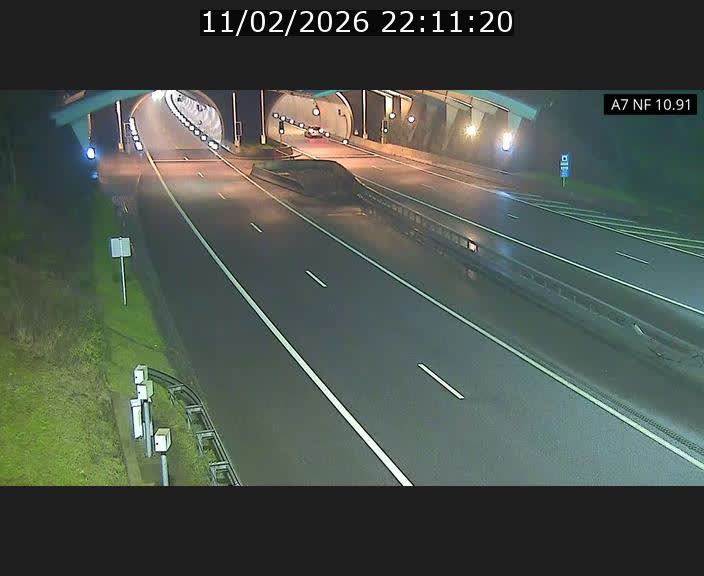Caméra trafic Luxembourg - A7, Tunnel Gousselerbierg, entrée sud, direction Mersch