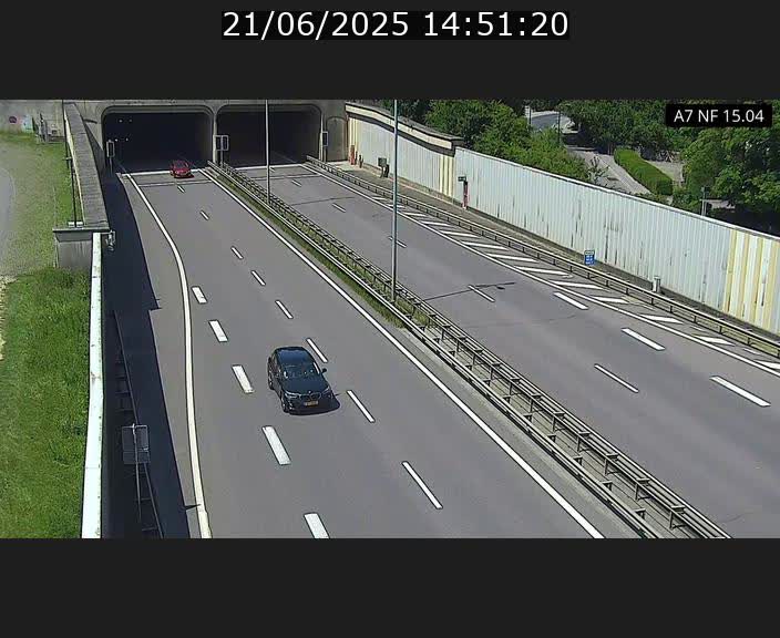 Caméra trafic Luxembourg - A7, Tunnel Mersch, entrée sud, direction Ettelbruck